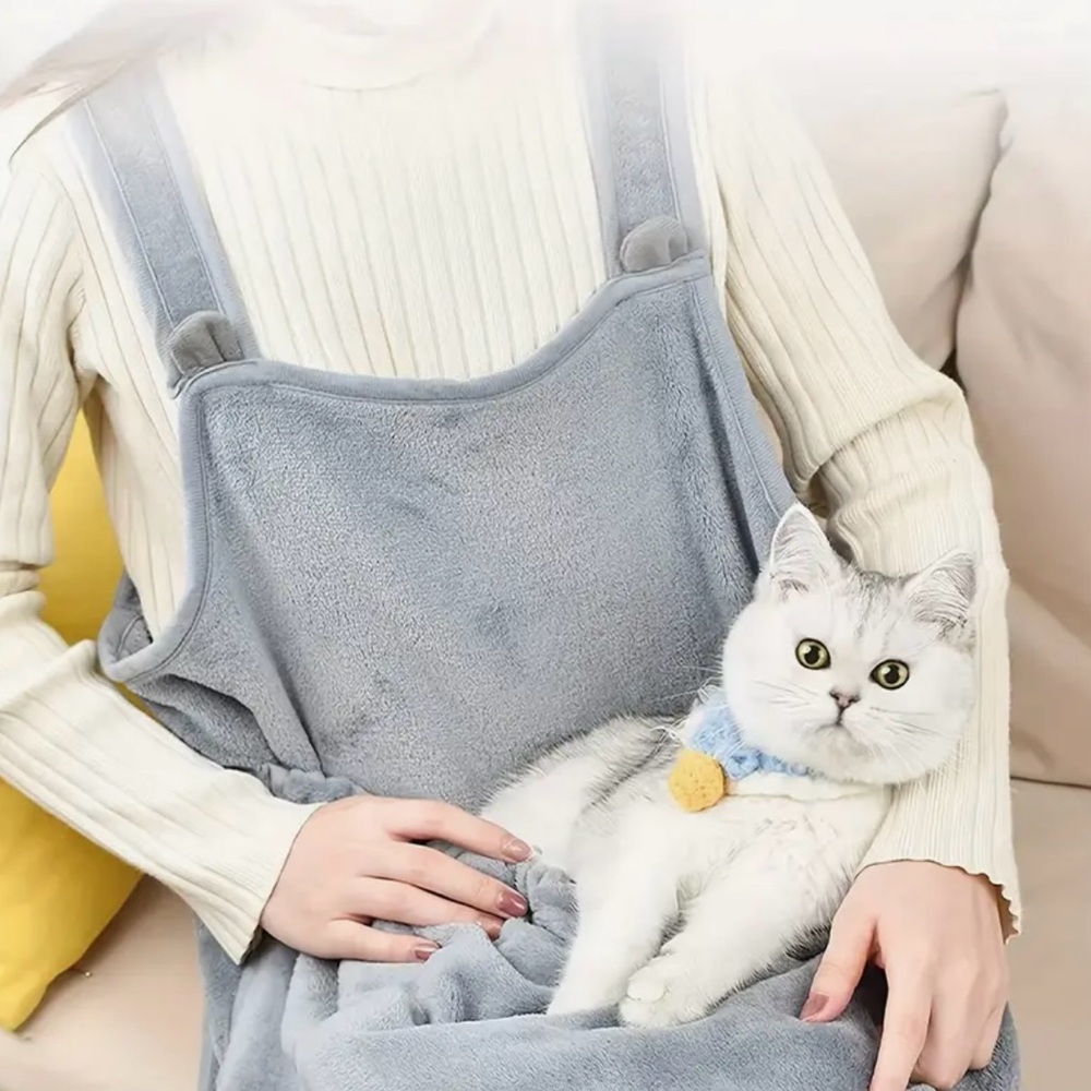 Cozy Gray Pet Carrying apron